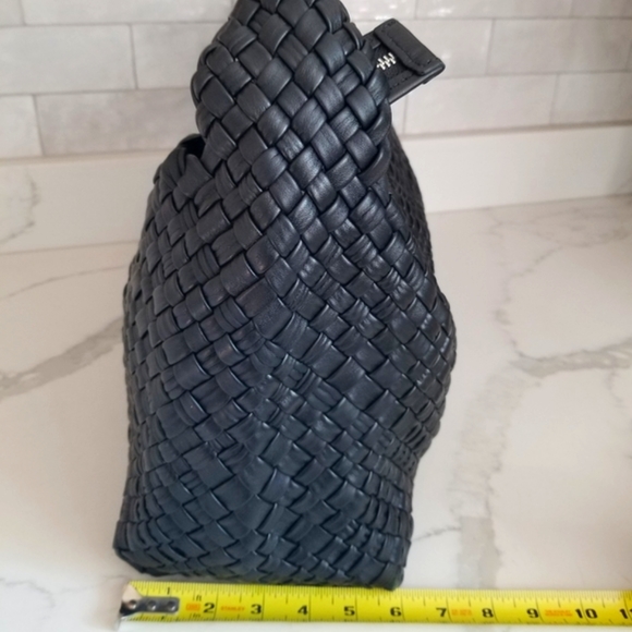 NWT FALOR Firenze Black Made In Italy Leather Woven Bag F3026 - Picture 14 of 16